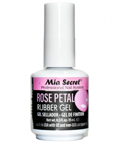 Rubber Gel Top Rose Petal x15ml Mia Secret	